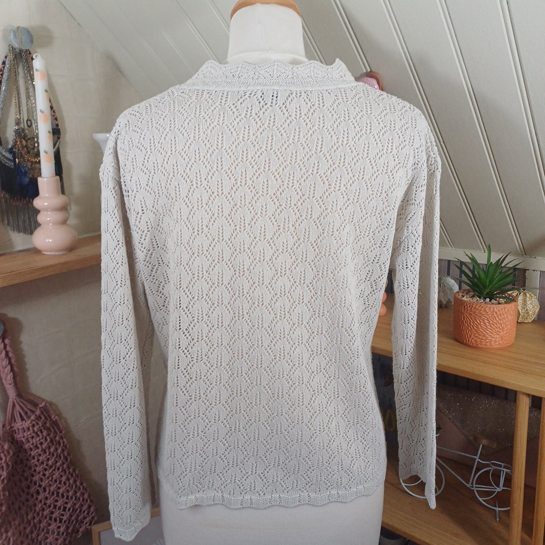 Pull beige, Phildar, taille M