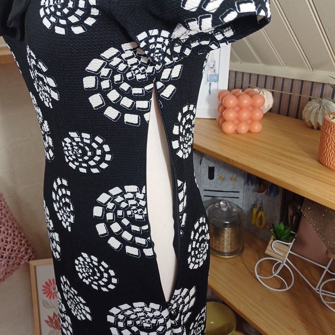 Robe noire et blanche, Eylex, taille S
