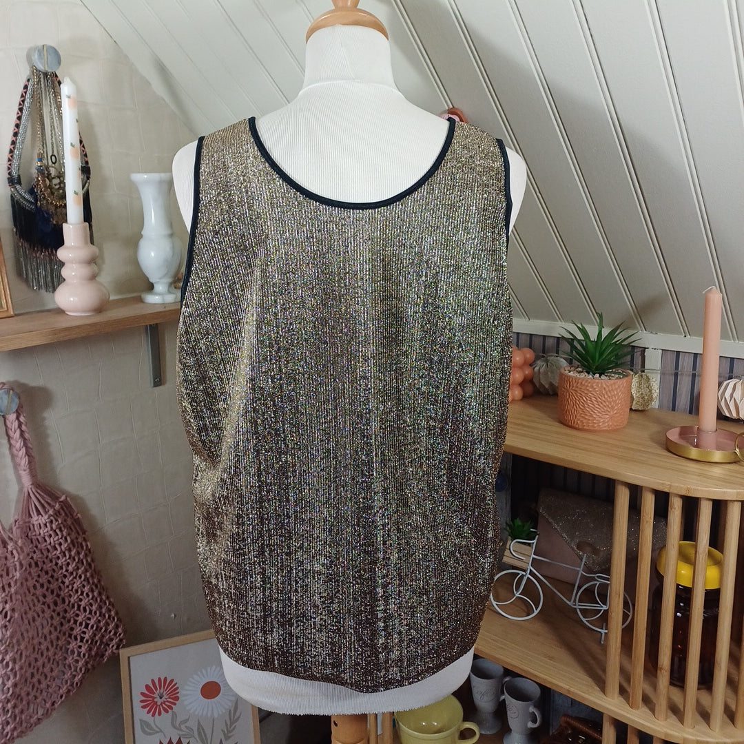 Débardeur doré, taille 46