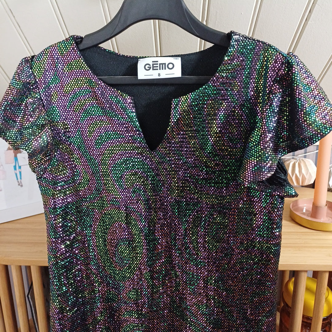 Robe pailletée, Gémo, taille 8 ans