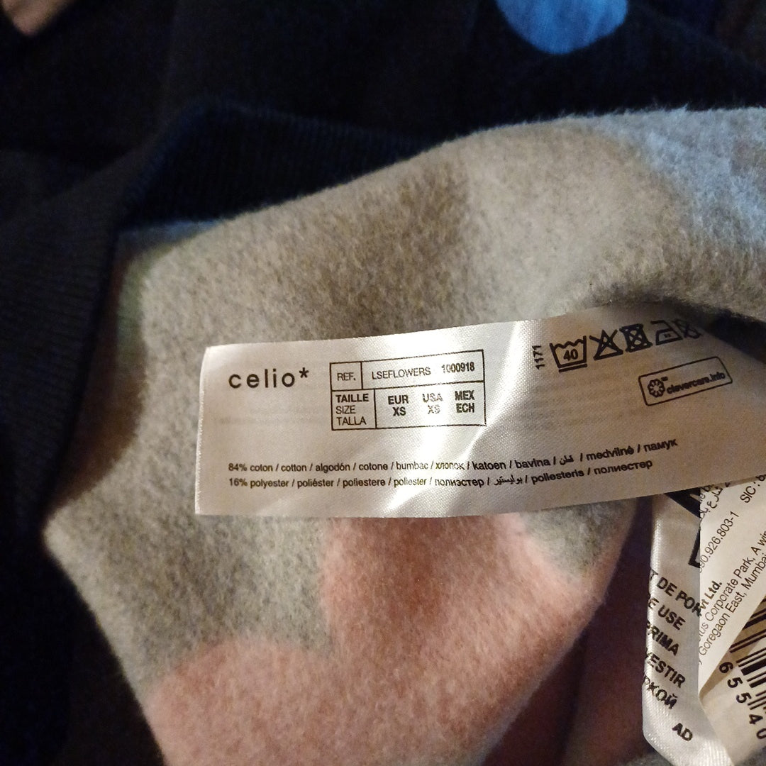 Sweat noir à motifs, Celio, taille XS