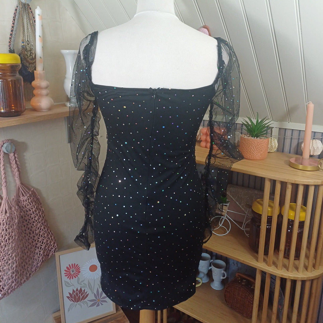 Robe noire,Double Crazy, taille S