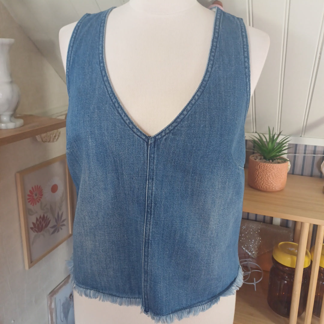 Top en jean, Stradivarius, taille M