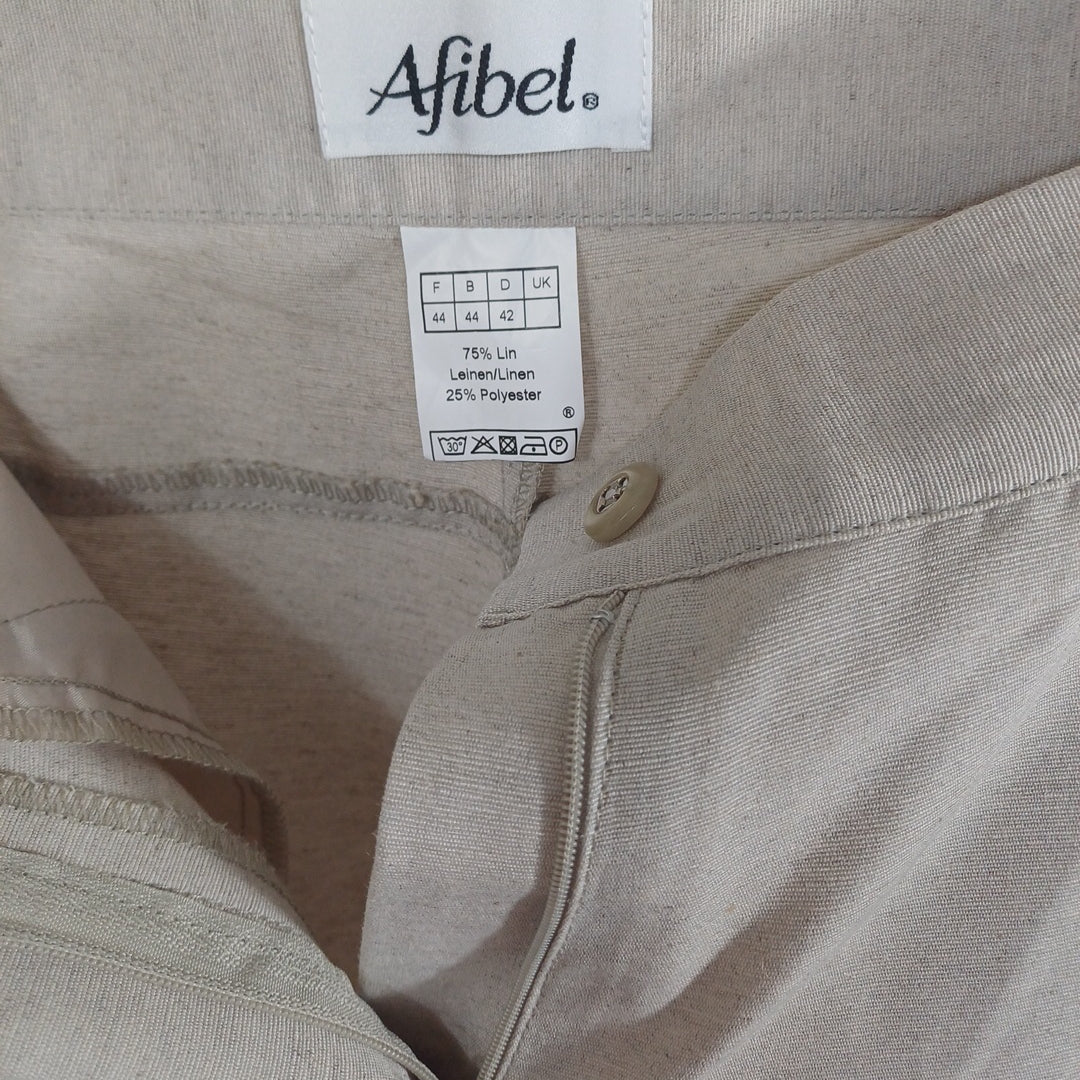 Pantalon beige en lin, Afibel,taille 44