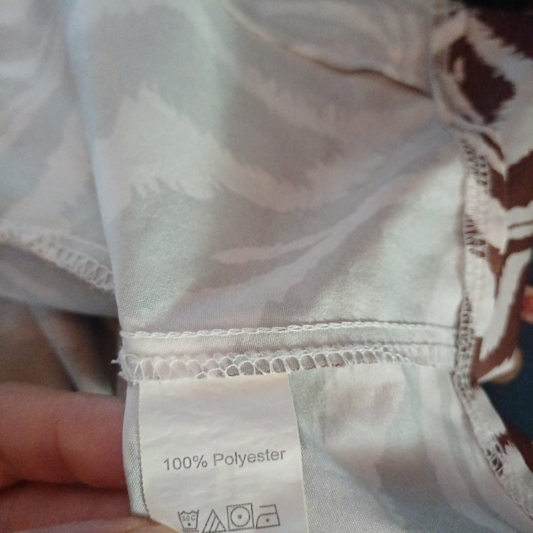 Crop top marron et blanc, Shein, taille 34