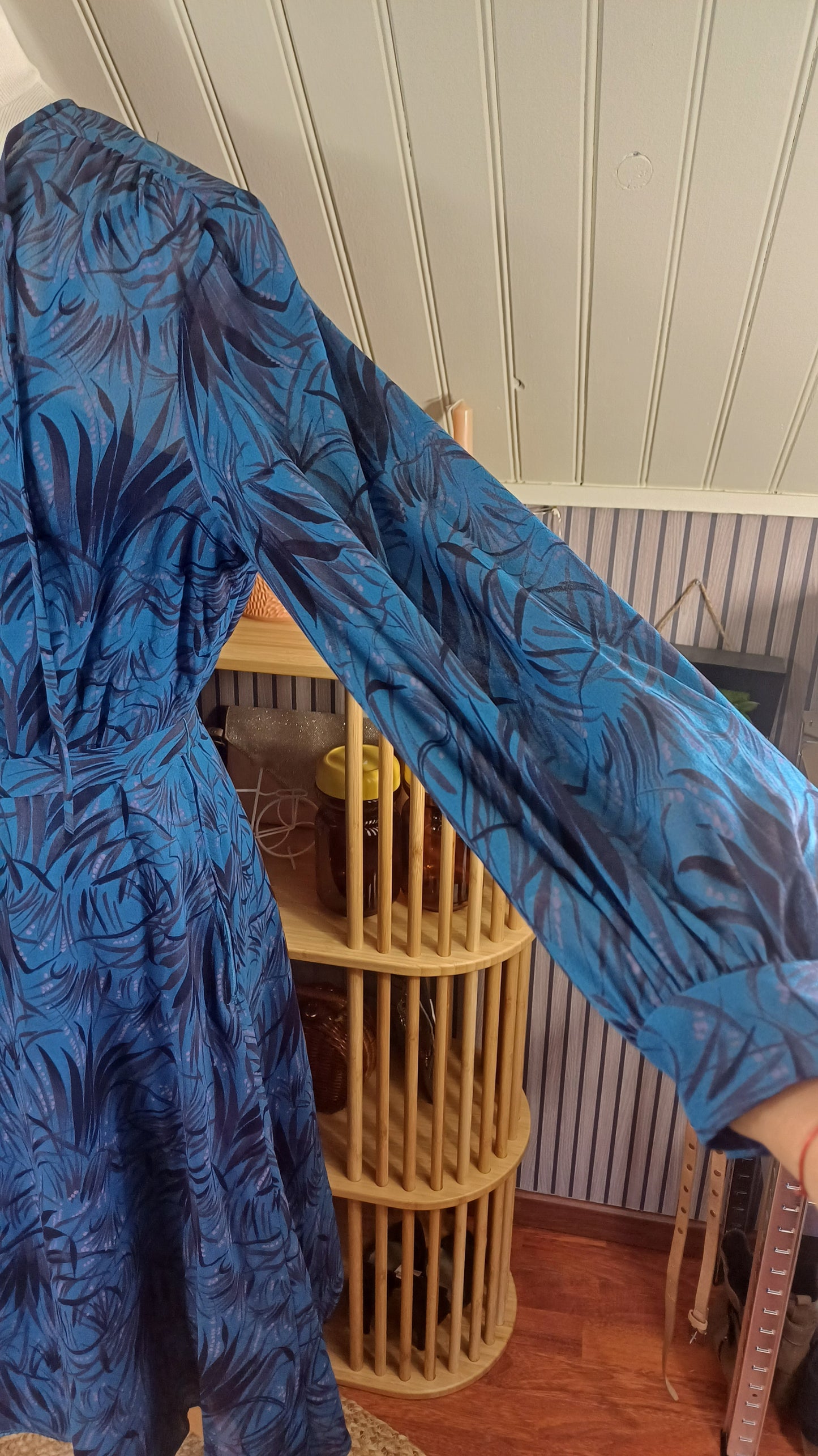 Robe bleue, fait main, taille M