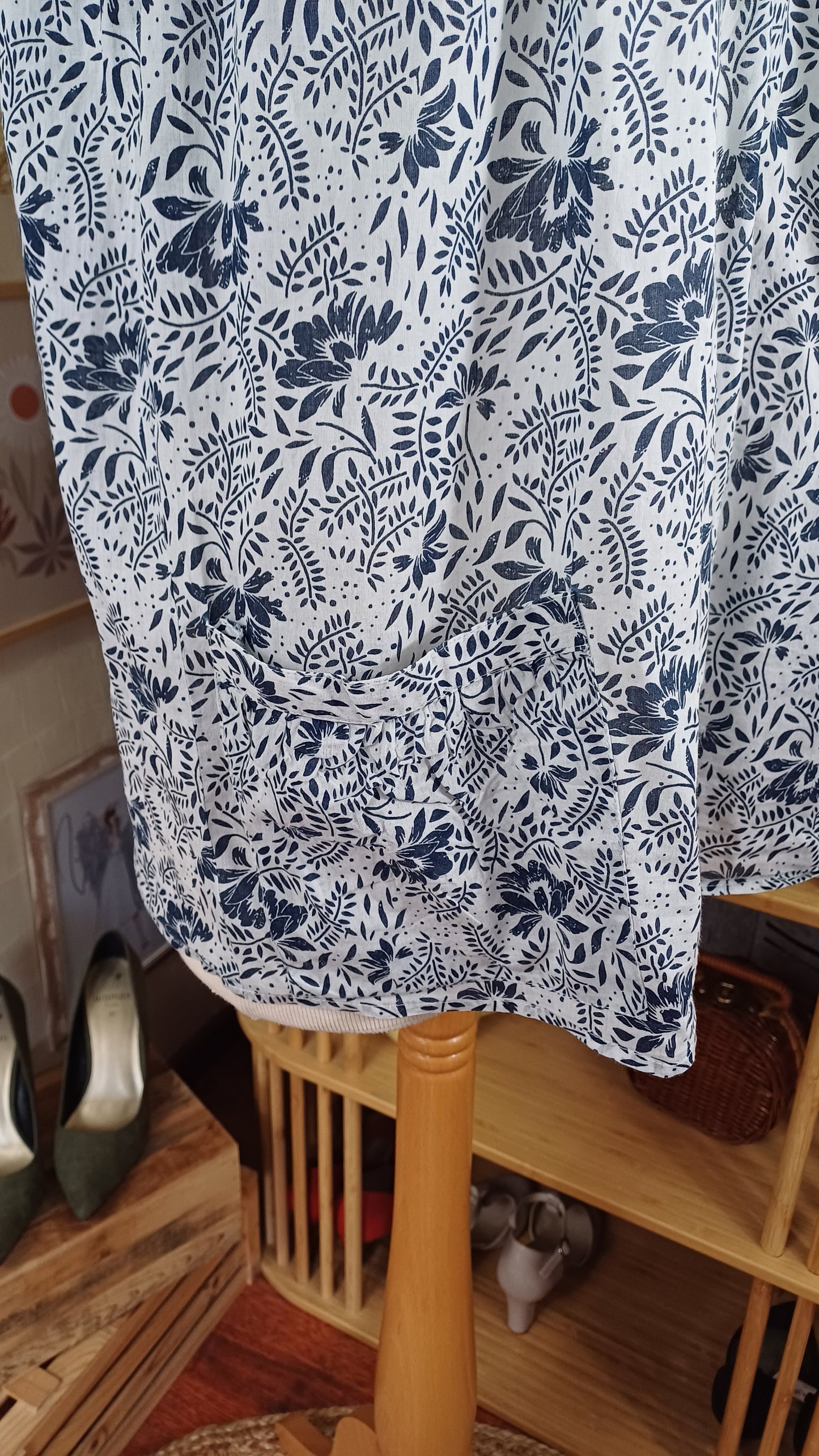 Blouse blanche et bleue, Blancheporte, taille 40