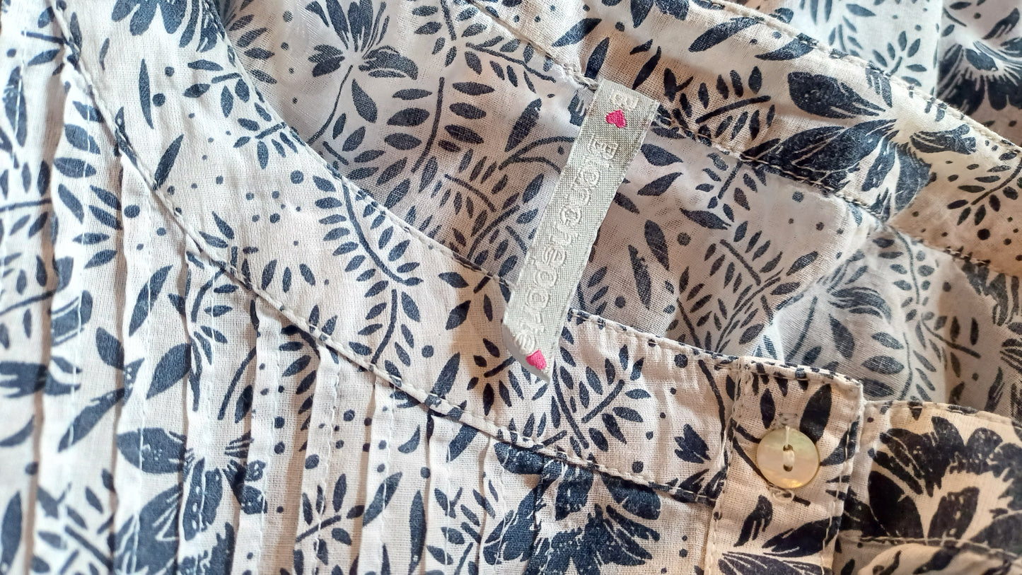 Blouse blanche et bleue, Blancheporte, taille 40