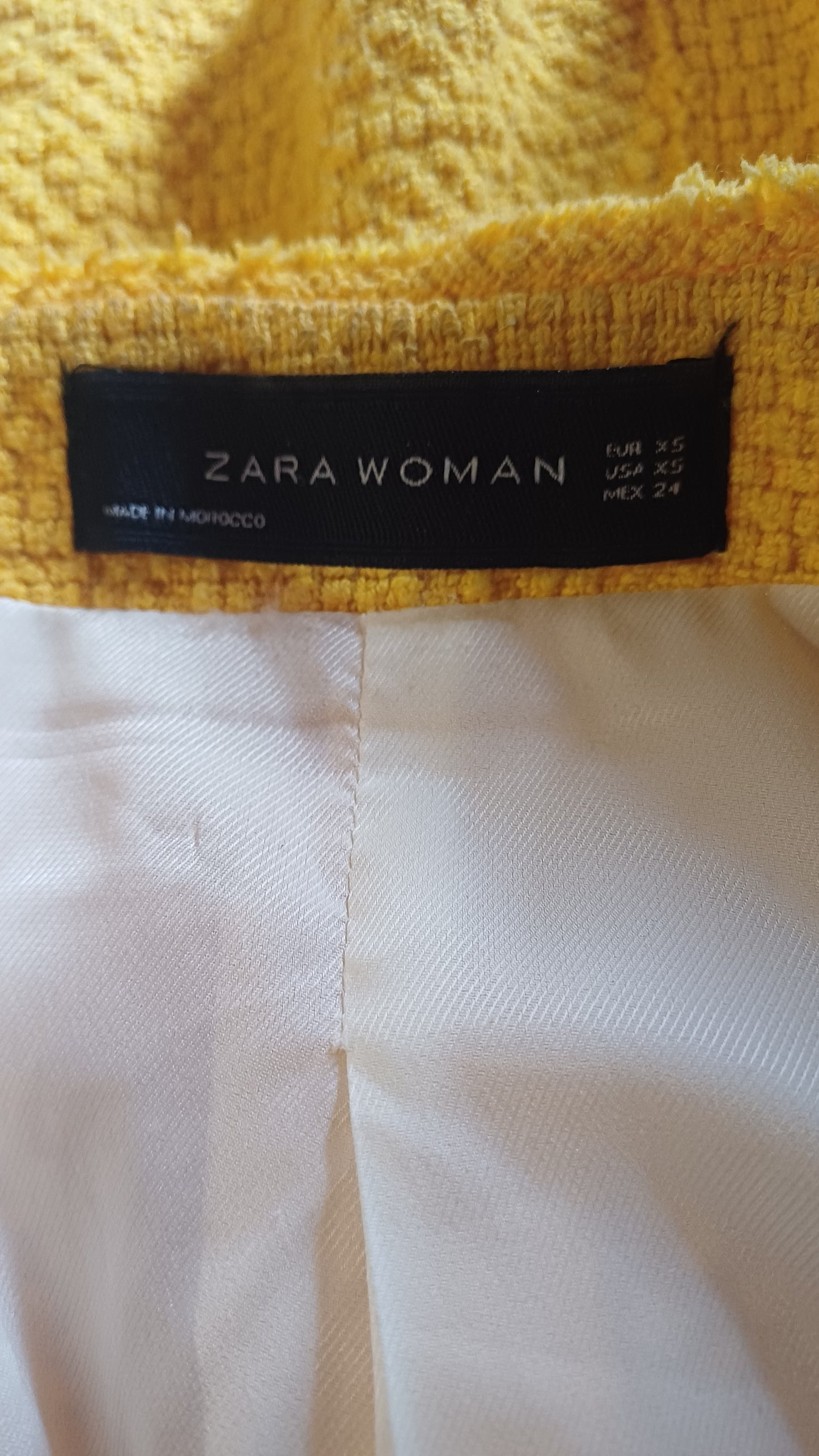 Veste jaune,Zara, taille XS