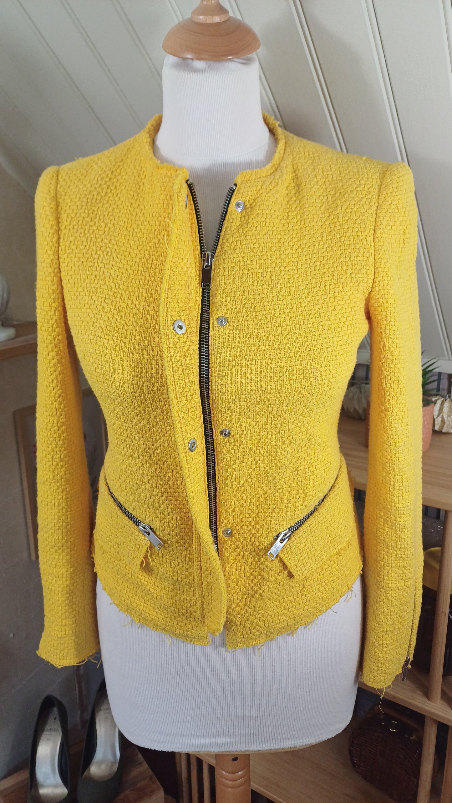 Veste jaune,Zara, taille XS