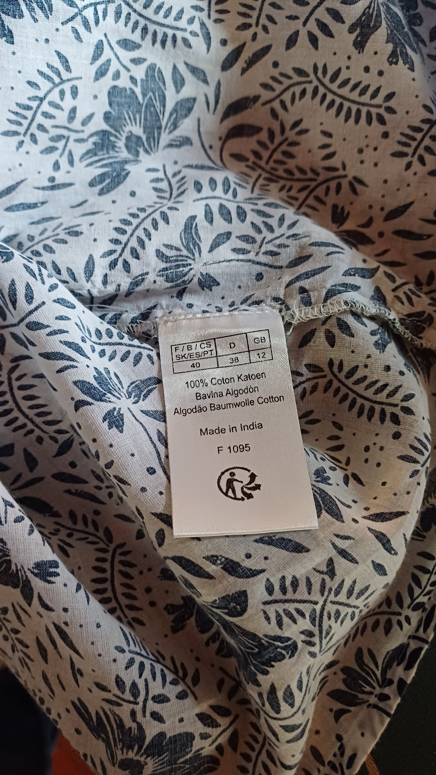 Blouse blanche et bleue, Blancheporte, taille 40