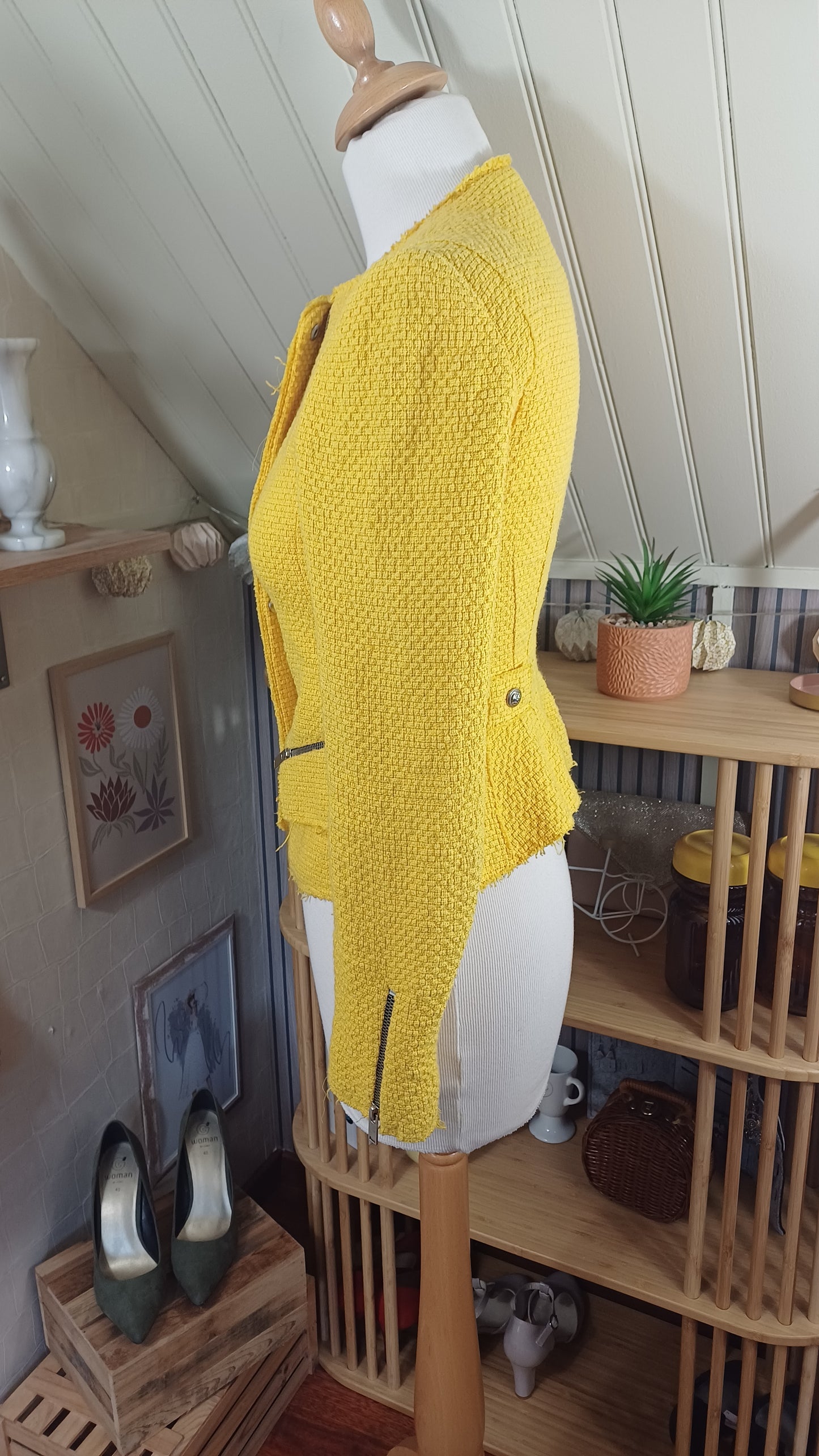 Veste jaune,Zara, taille XS