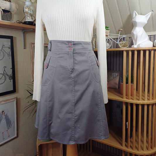 Jupe grise, made in Italy, taille XL