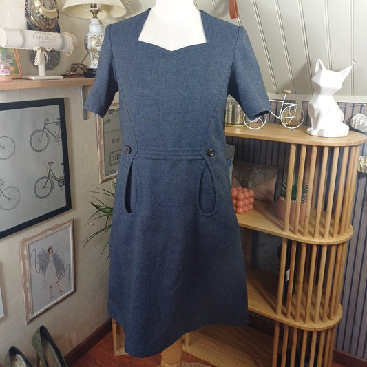 Robe bleue, taille 36,38
