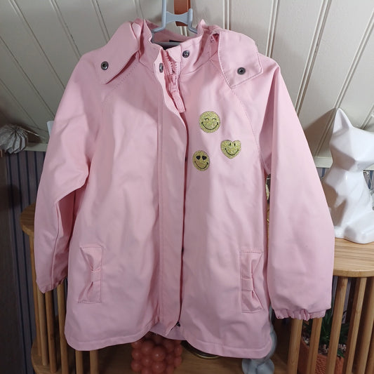 Parka rose,smiley world, taille 5 ans