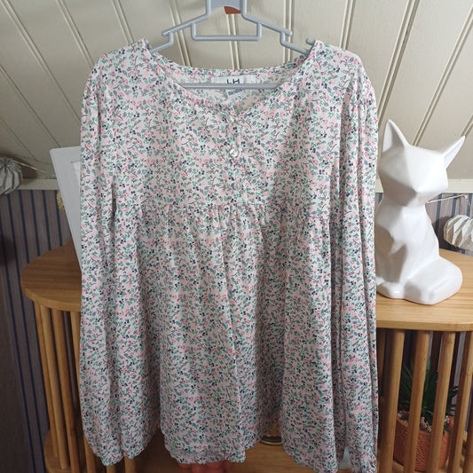 Blouse fleurie, La Halle, taille 10 ans