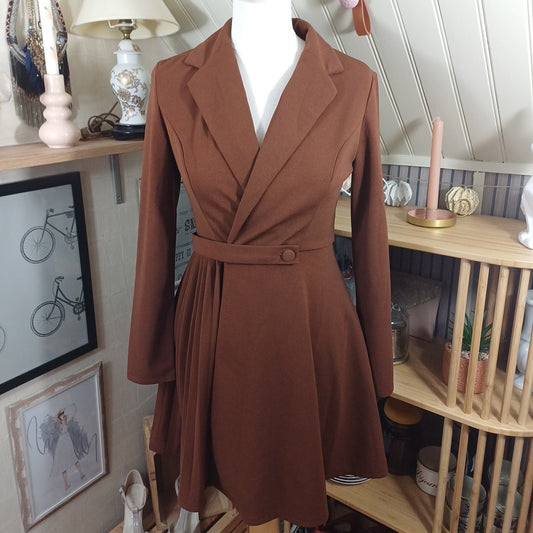 Robe marron, Shein, taille XS