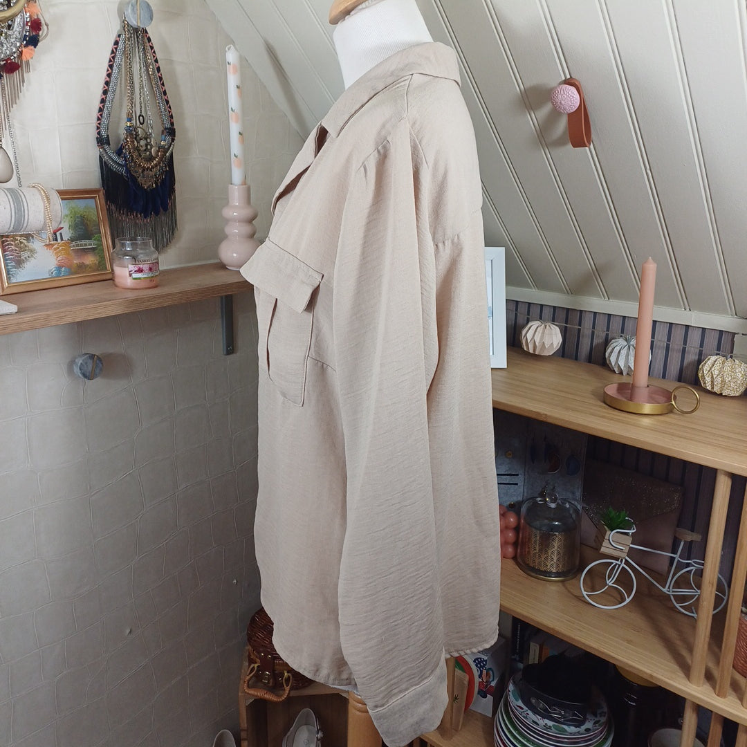 Chemise beige, kiabi, taille XL