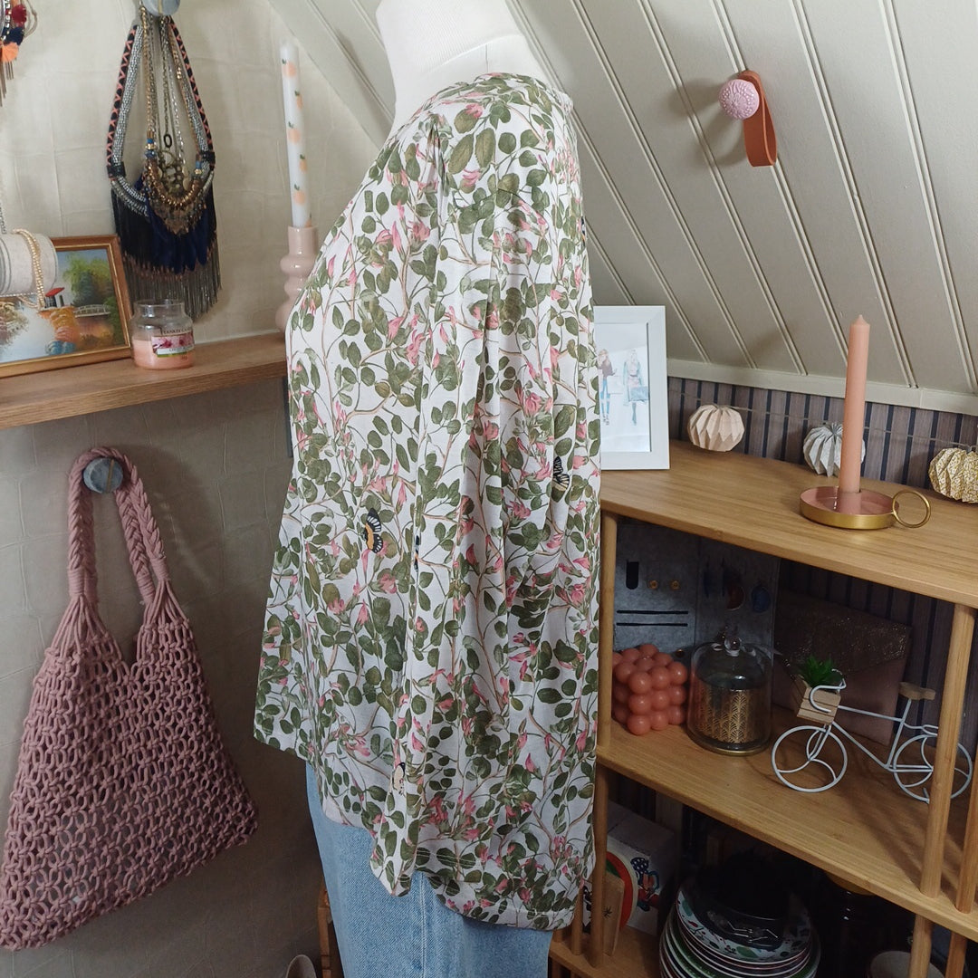 Blouse fleurie, H&M, taille XL