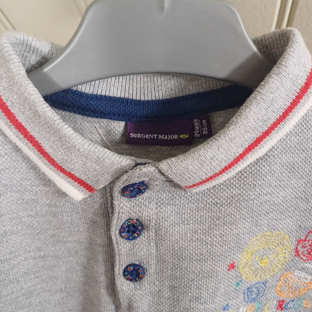 Polo gris, Sergent major, 24 mois