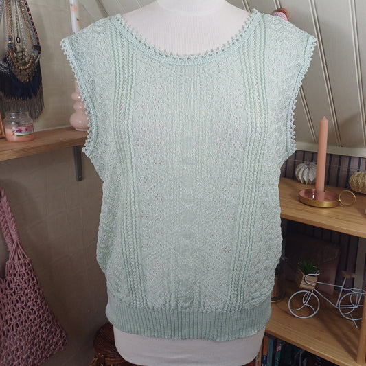 Débardeur vert,Damart, taille 42