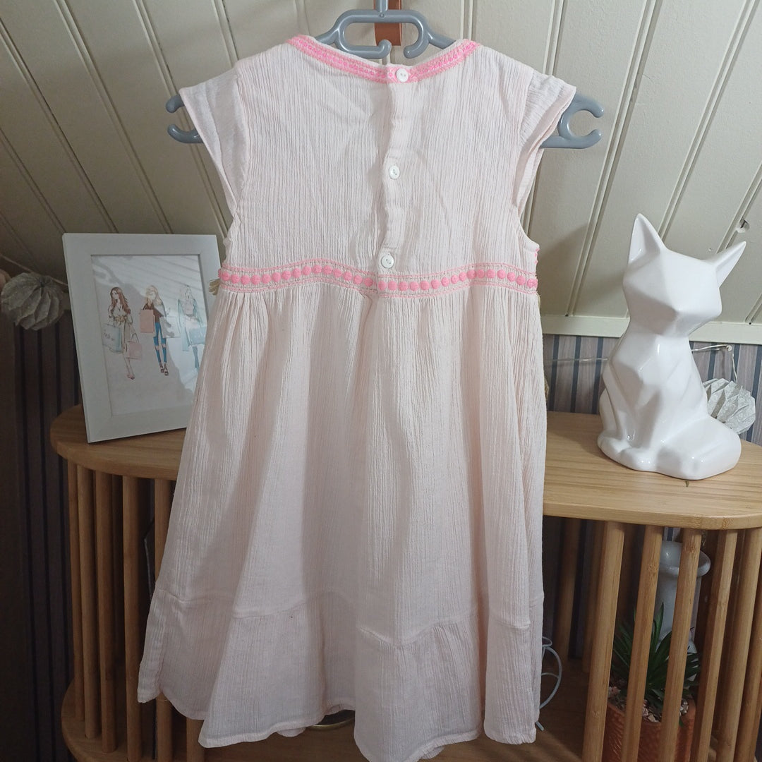 Robe beige et rose, Du pareil au même, taille 6 ans