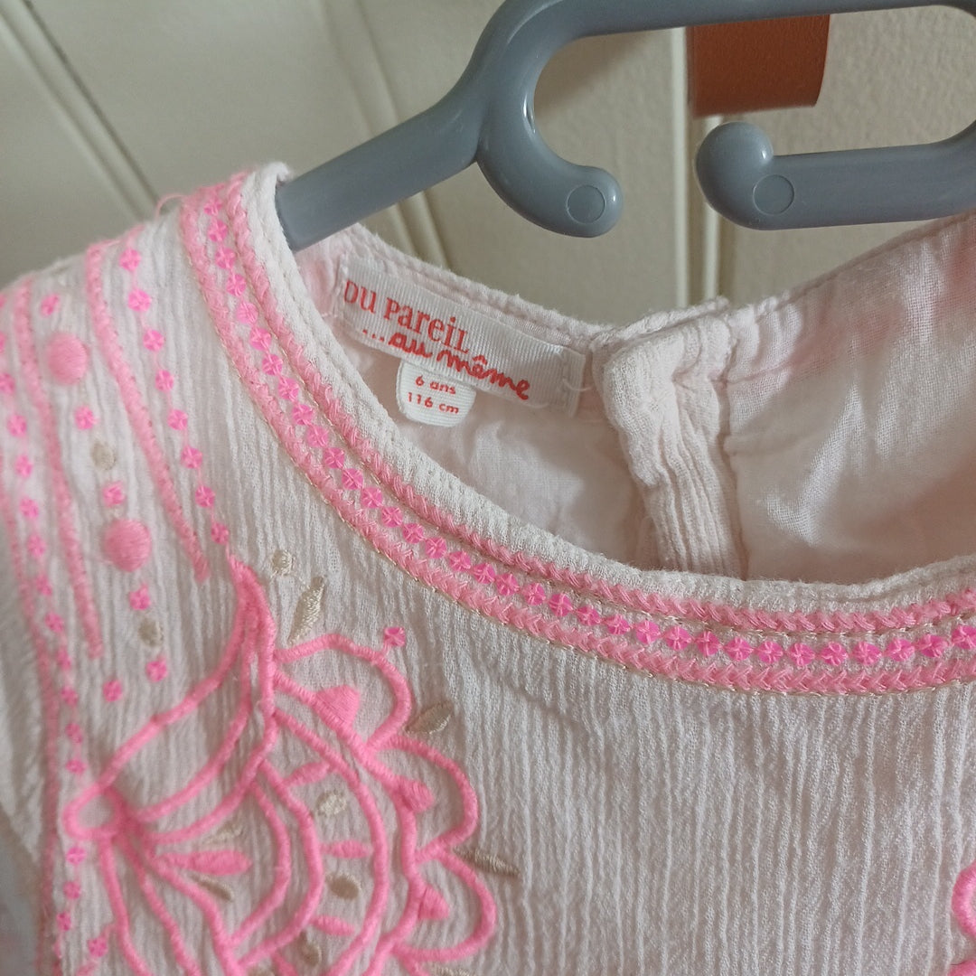 Robe beige et rose, Du pareil au même, taille 6 ans