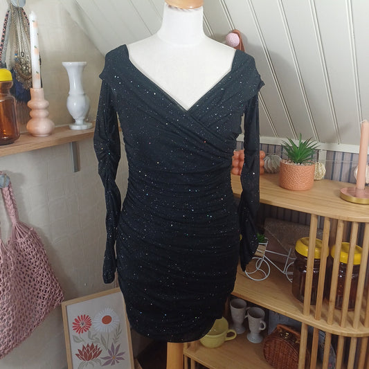 Robe noire pailletée,taille XS