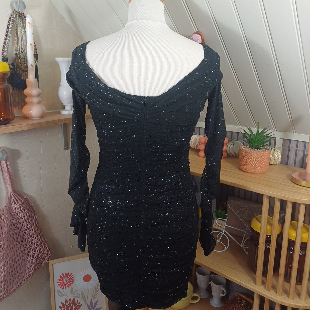 Robe noire pailletée,taille XS