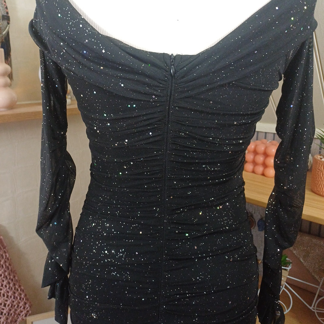 Robe noire pailletée,taille XS