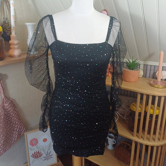 Robe noire,Double Crazy, taille S