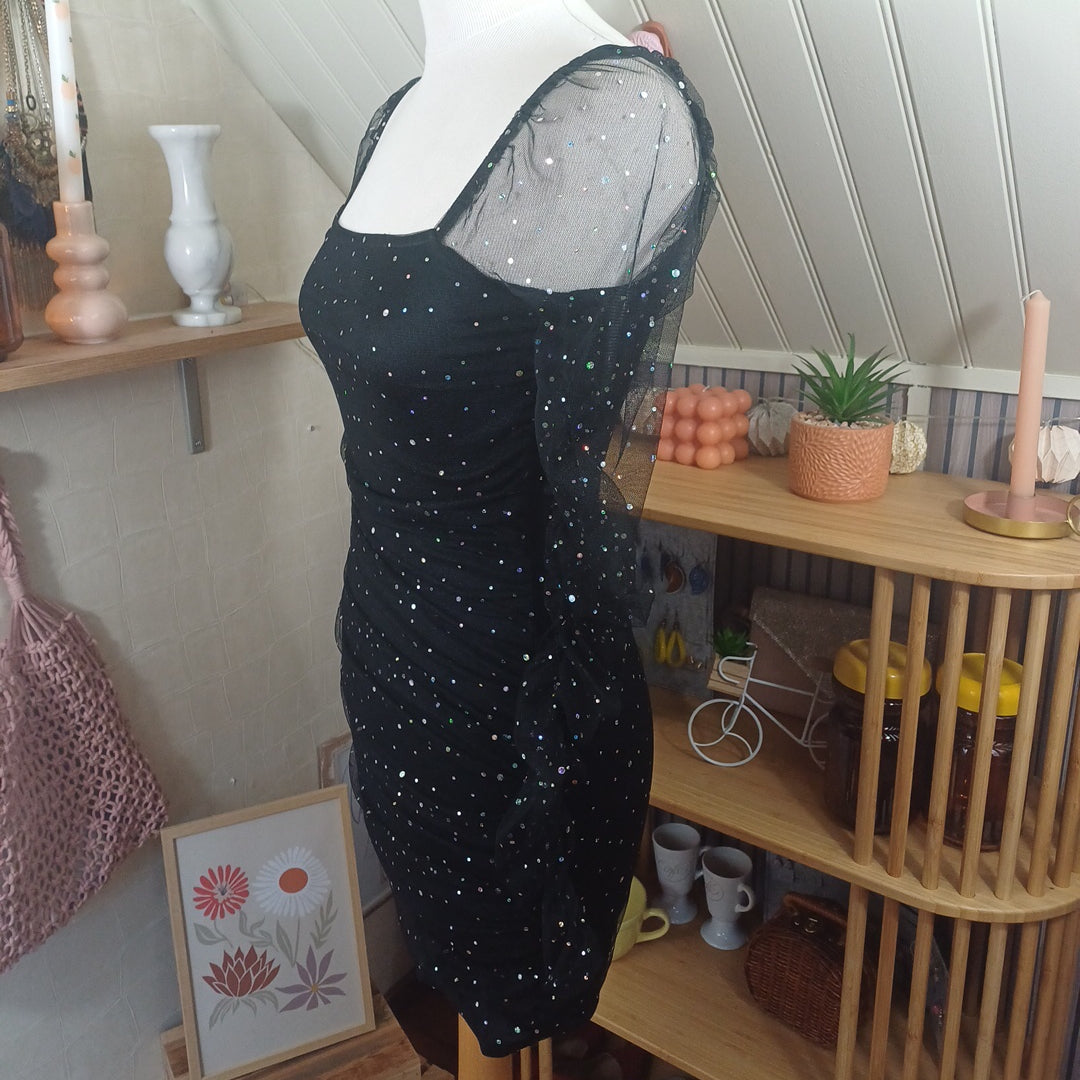 Robe noire,Double Crazy, taille S