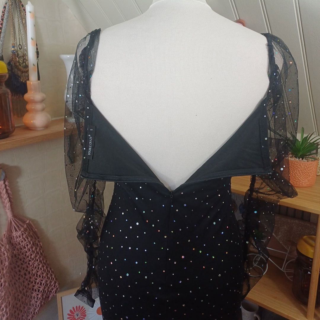 Robe noire,Double Crazy, taille S