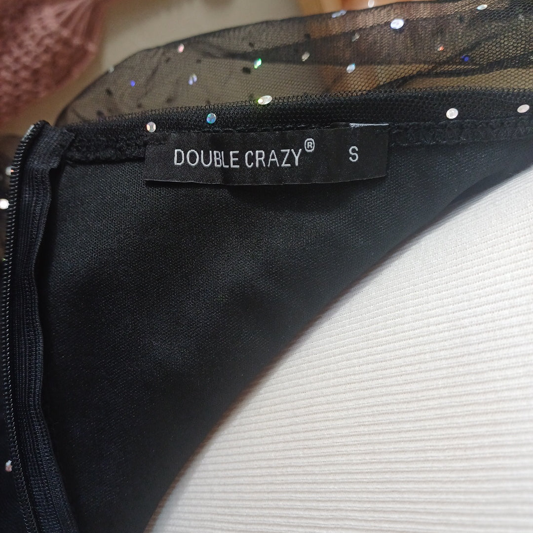Robe noire,Double Crazy, taille S