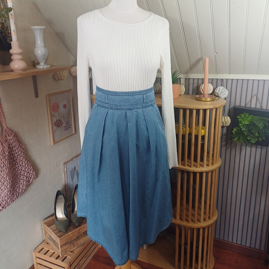 Jupe bleue, Promod, taille 36