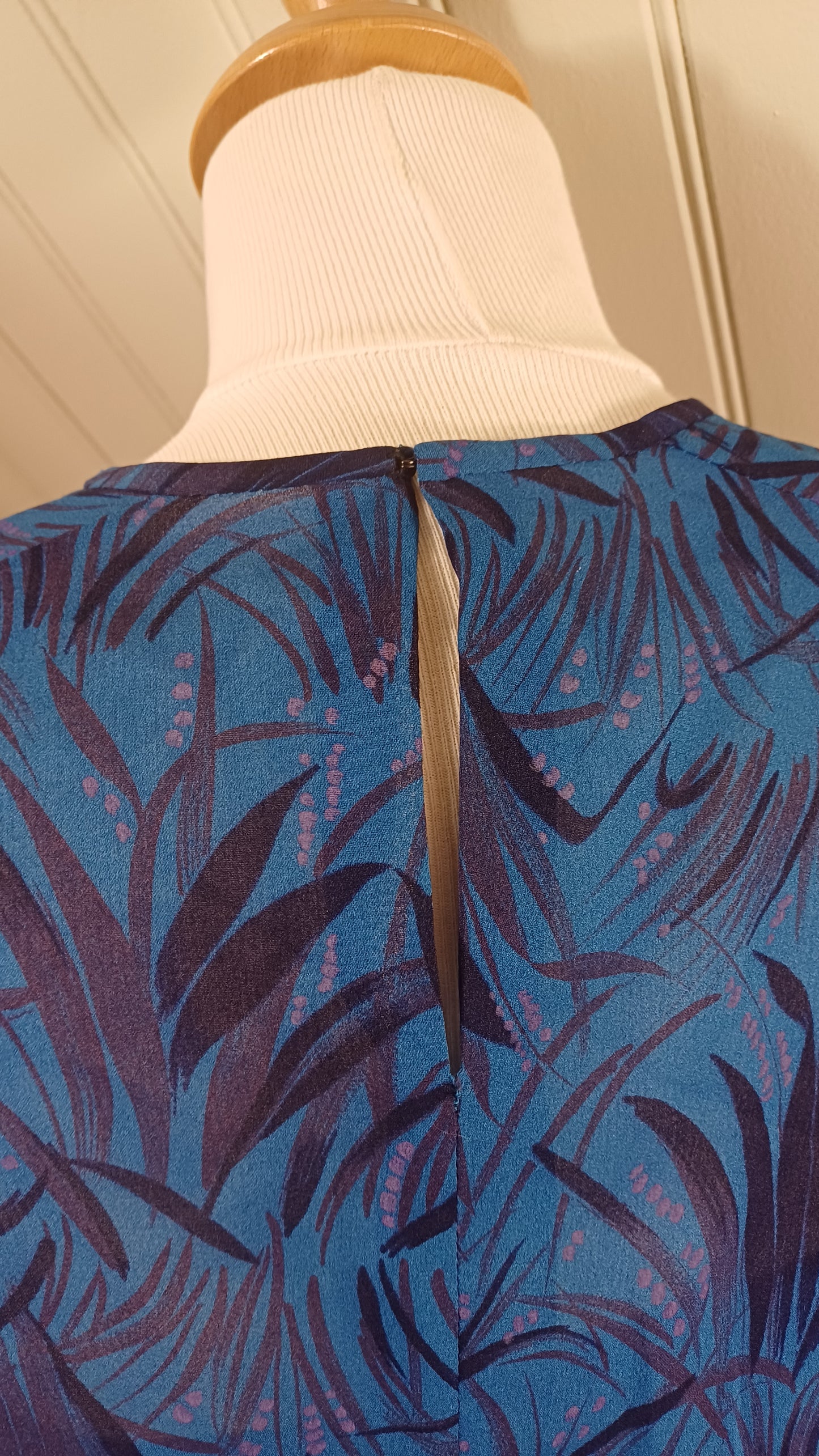Robe bleue, fait main, taille M