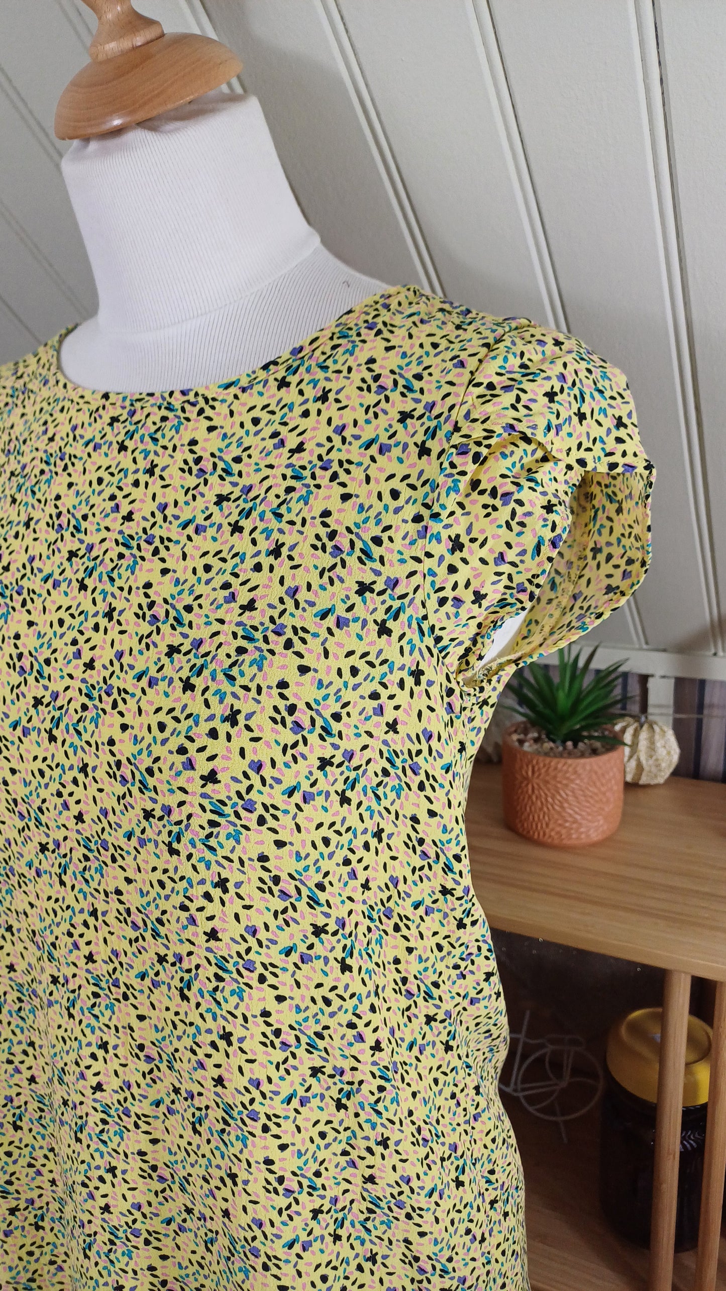 Robe jaune tachetée, Promod, taille 38
