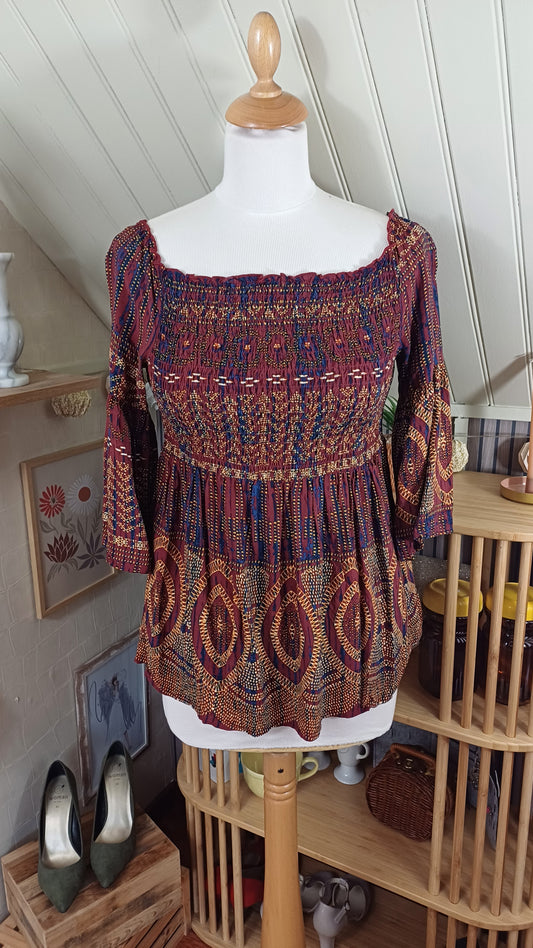 Blouse bordeaux, Cache Cache, taille 38