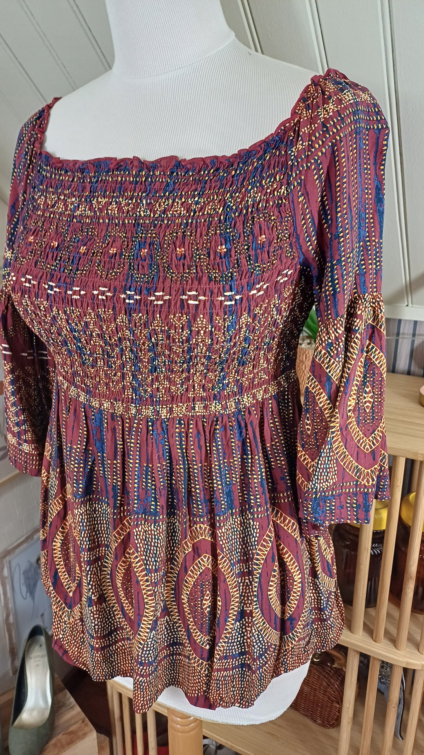 Blouse bordeaux, Cache Cache, taille 38